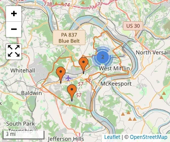 Area schools map